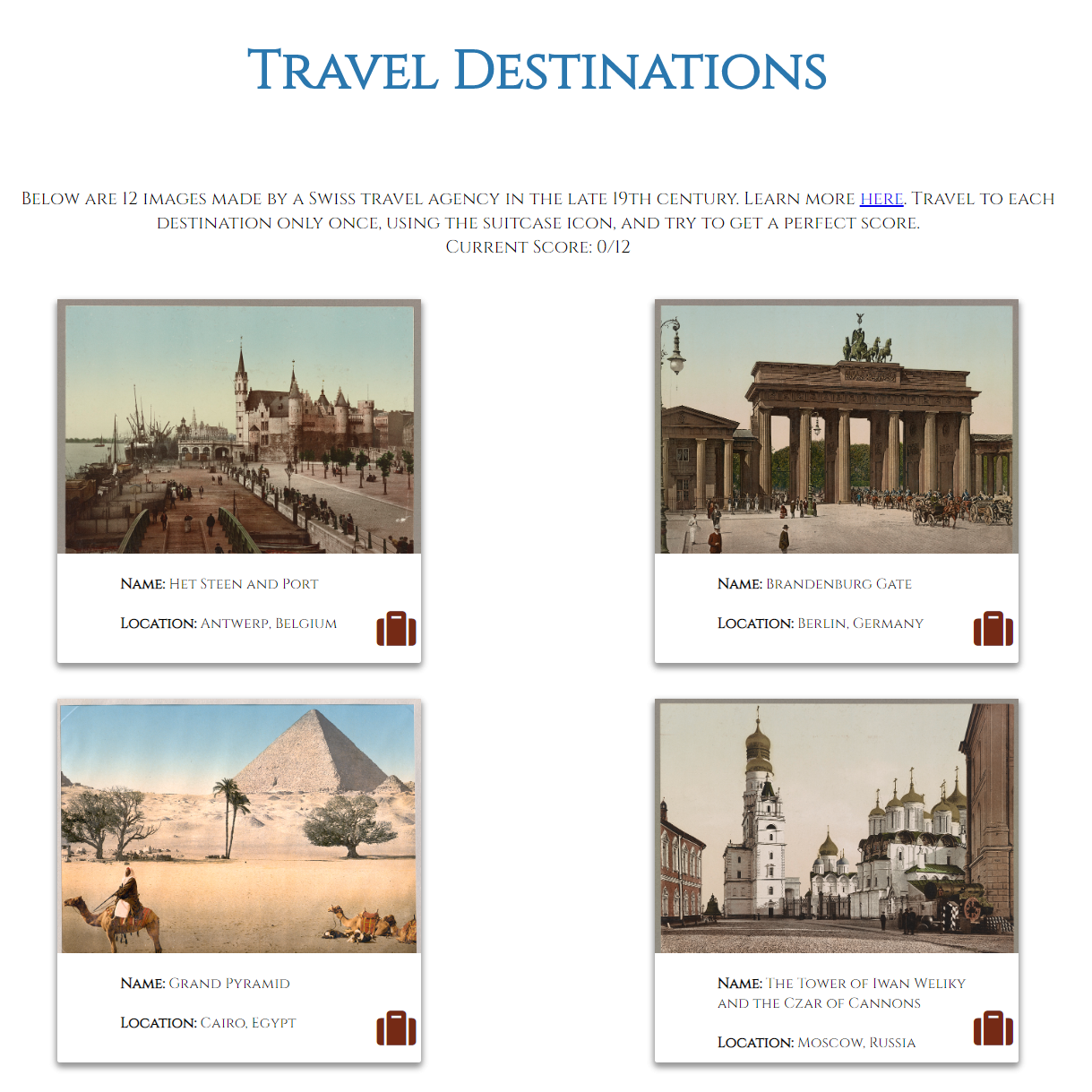 travel destinations